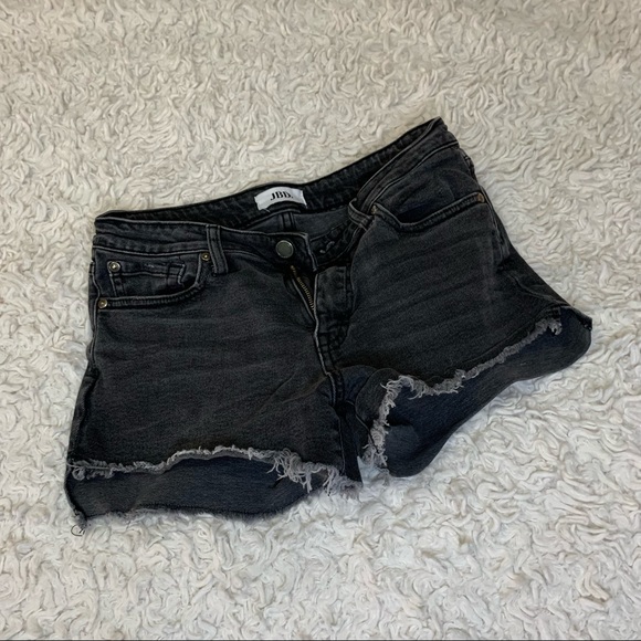 JBD Dark Wash Denim Shorts Mid-rise Distressed leg - Picture 1 of 3